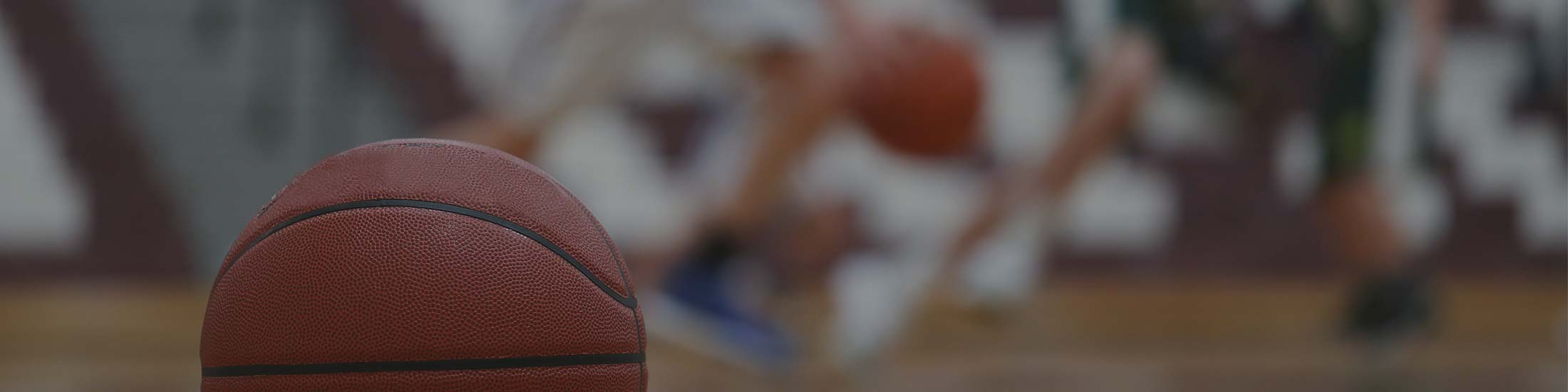 image of basketball on court