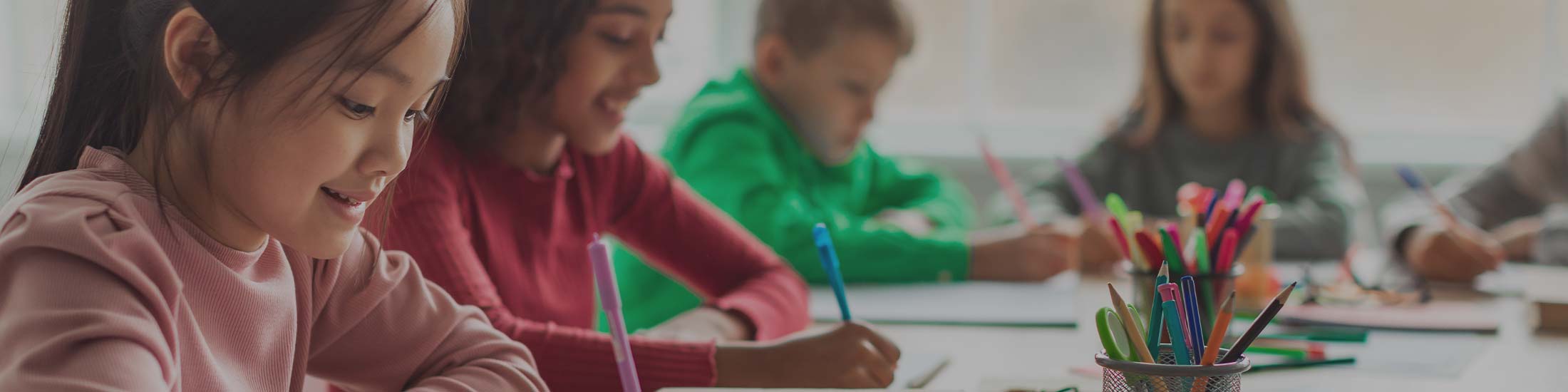 image of kids studying at Hongwanji Mission School